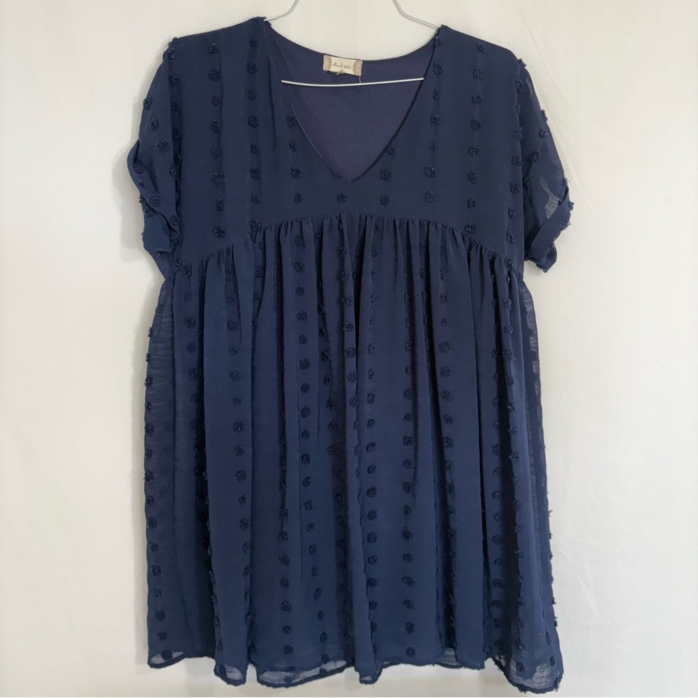 Altar’d State‎ Women’s Navy V-Neck Flowy Short Dress Size Medium